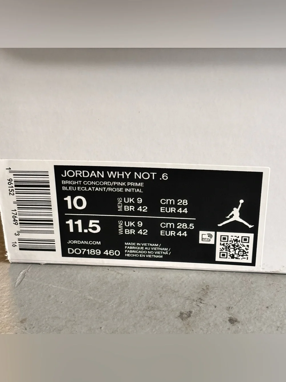 Air Jordan 2023 Why Not Zer0.6 Bright Concord Sneakers Shoes Basketball Mens 10